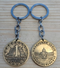 Брелки с видами СПб латунь