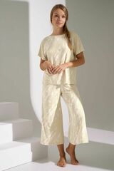 Пижама женская с брюками кюлотами LISCA NAOMI 23422_Золотистый