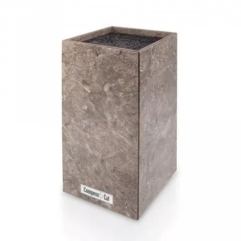 Подставка для кухонных ножей 10х10х23см ComposeEat Everyday мрамор коричневый