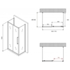 Abber Schwarzer Diamant AG30170H-S50-S50 Душевой уголок, 170x50x195