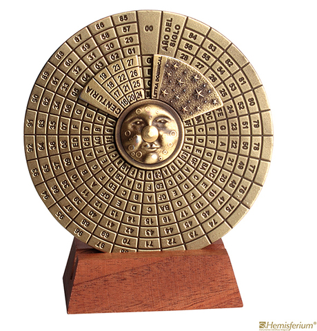 Вечный календарь диам 9см Hemisferium Perpetual Calendar бронза