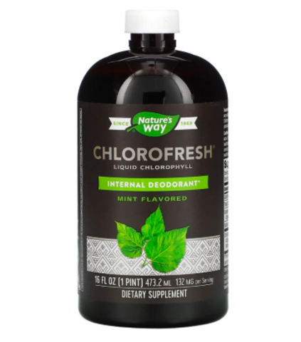 Nature's Way, Chlorofresh, жидкий хлорофилл, с ароматом мяты, 473,2 мл