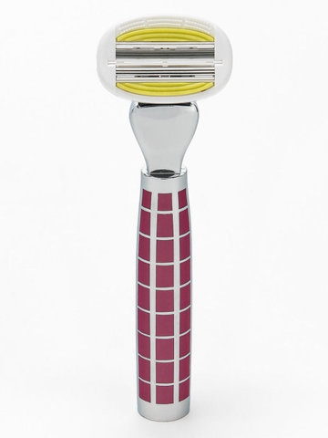 Shave Lab TRES Lemited Edition Бритва для женщин Розовый/серебро, комплект 6+(с увлажняющей подушечкой) лезвий х 4шт
