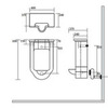 Kerasan Waldorf 413001 Писсуар подвесной с сифоном и комплектом крепежей, цвет белый