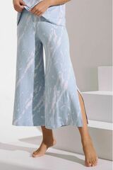 Пижама женская с брюками кюлотами LISCA NAOMI 23422_Небесно-голубой