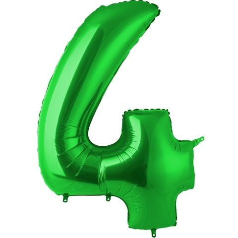 Цифра гелиевая 4 Green