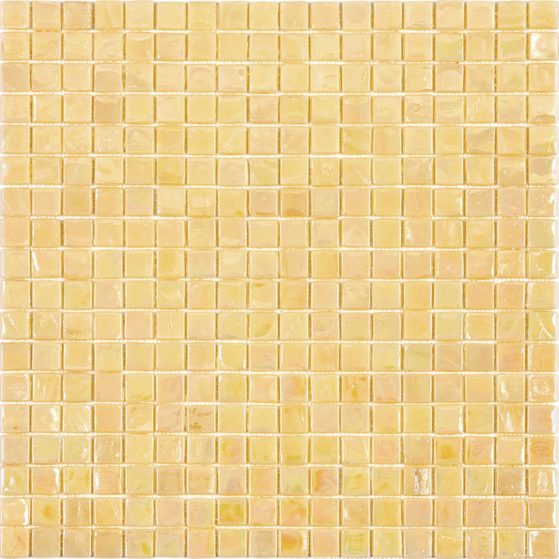 NN65 Мозаика одноцветная чип 15 стекло Alma Mono Color желтый светлый квадрат глянцевый перламутр