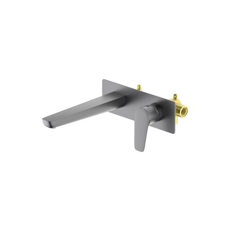 Aquatek AQ1113BGM AQ1113BGM БЕТТА смеситель для раковины настенный (внешняя и скрытая часть), шлиф. черный хром
