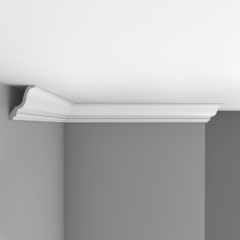 Плинтус потолочный гладкий Decomaster 96211 75х57х2400мм