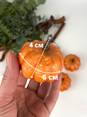 Тыква искусственная, муляж, 6*4 см., набор 8 шт.