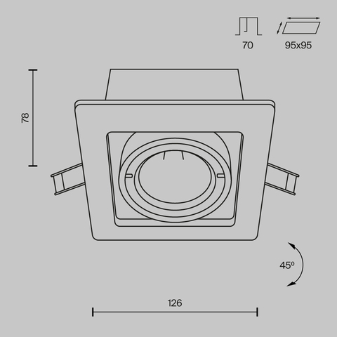 Встраиваемый светильник Maytoni Metal Modern DL008-2-01-W