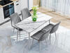 Стол Uni-Form-S2.2B SGrey/White Gloss Marble 727*1300*700