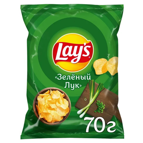 Чипсы LAYS зеленый лук 70г