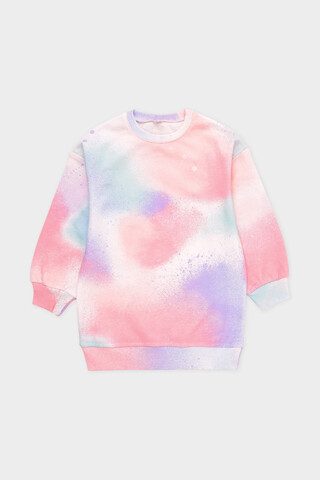 джемпер  для девочки  КР 302671-1/разноцветный спрей