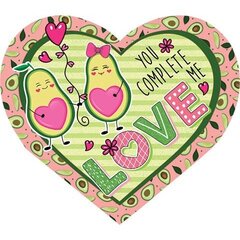 
          Открытка двойная "Love", 159х297 мм, с текстом, термография, авокадо