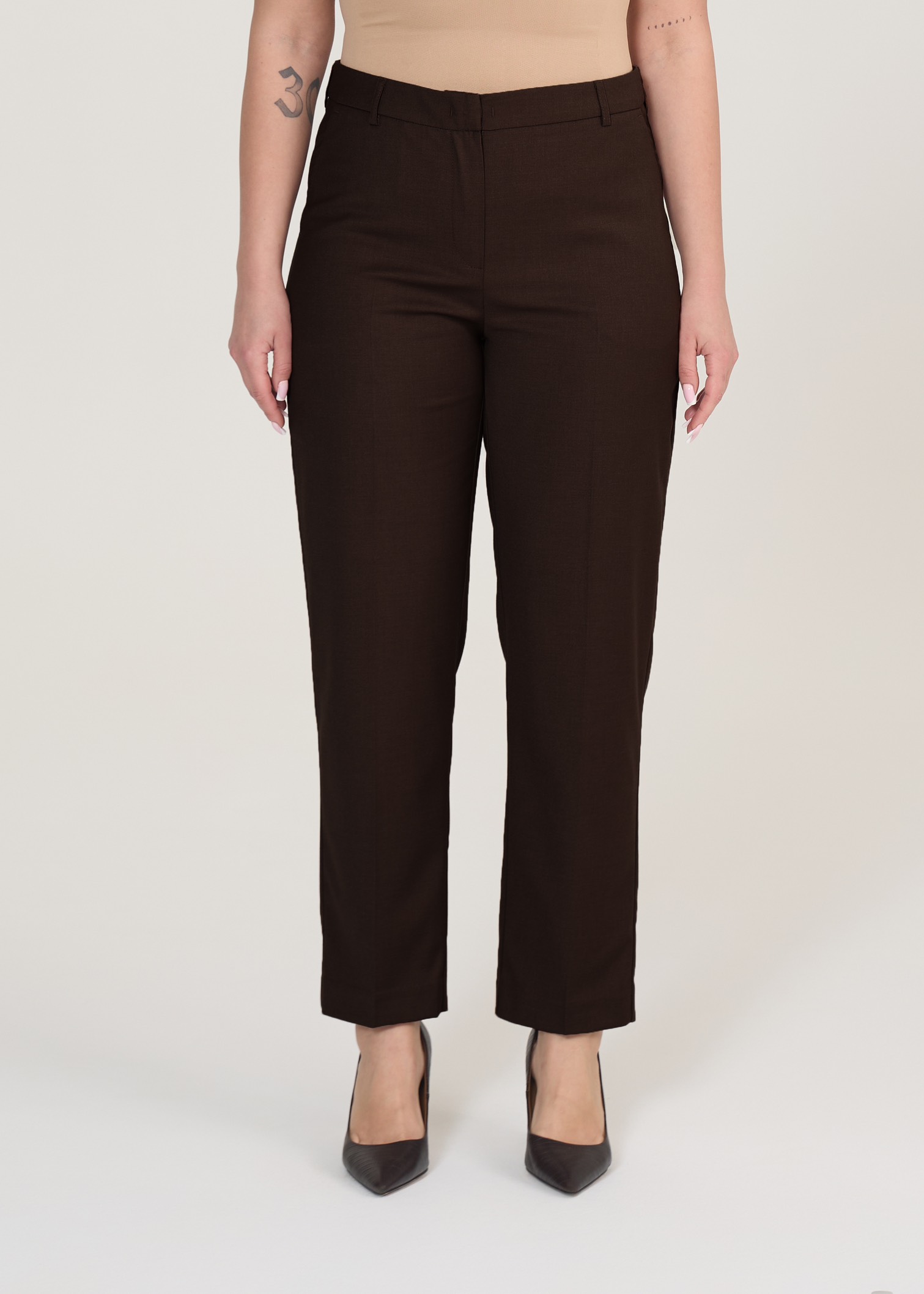 Брюки классические, шоколад