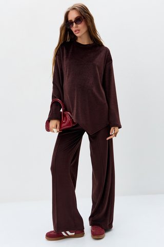 Костюм для беременных 19592 коричневый