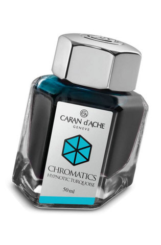 Флакон с чернилами Caran d’Ache Chromatics, 50 ml, Hypnotic Turquoise (8011.191)