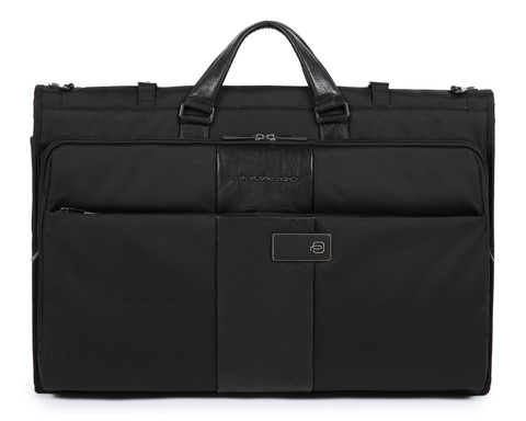 Сумка для костюма Piquadro Brief2 PA4344BR2/N, чёрный, кожа натуральная/нейлон (PA4344BR2/N)