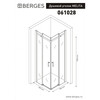 Berges 061028 Душевой уголок MELITA  900*900 прозрачное/ 6мм хром сильвер / металл