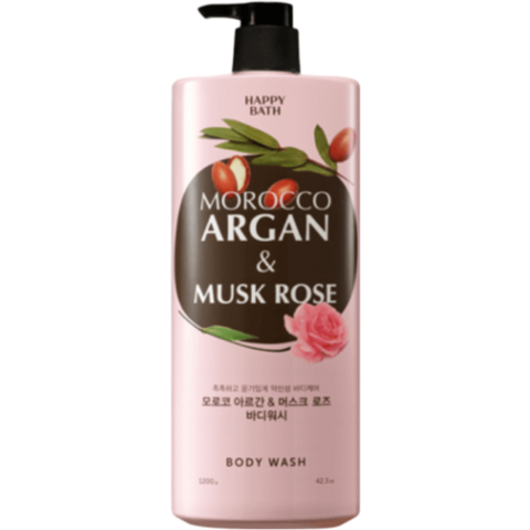 Happy Bath Morocco Argan&Musk Rose Body Wash Гель для душа с марокканским аргановым маслом с ароматом розы
