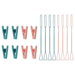 Набор прищепок со шнурками для белья IKEA SLIBB (СЛИББ), Разноцветный, 8 шт