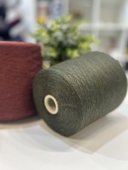 Кашемир 60%, альпака 40% LORO PIANA Tess Mel 1300 зеленый мох меланж
