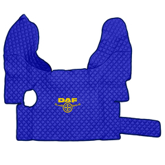 Ковры Daf XF-105 с 2006 года (механика) (экокожа, синий, синий кант, желтая вышивка)