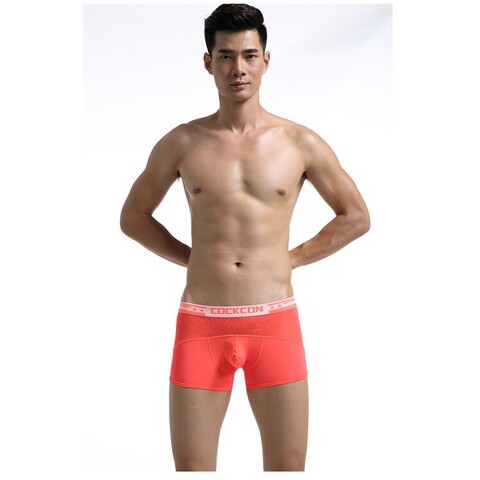 Мужские трусы боксеры оранжевые Cockon intimate lace Boxers 862