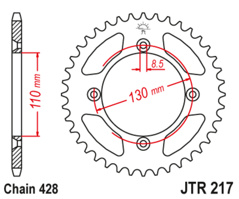 Звезда ведомая JTR217-55