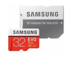 Карта памяти Samsung EVO Plus 16GB + SD adapter microSDHC Class 10 UHS-I