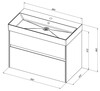 Aquanet 310142 Тумба Бруклин 85 цв.антрацит матовый (310142)