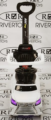 Толокар Rivertoys белый с ручкой X999XX-A-WHITE