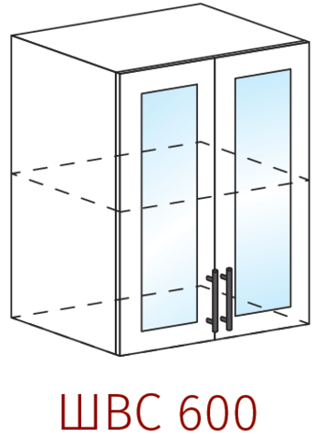 Шкаф верхний со стеклом