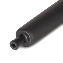 Термоусадочная трубка с клеем 4.8/1.6 1м 3:1 черная КВТ