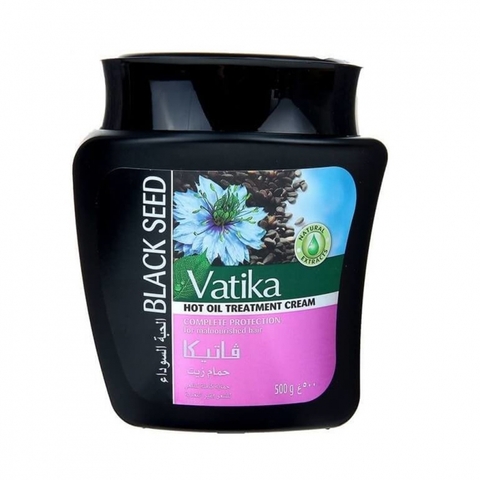 VATIKA hair mask BLACK SEED Complete Protection Dabur (Маска для волос с семенами Черного Тмина Комплексная защита, Ватика Дабур), 500 г.