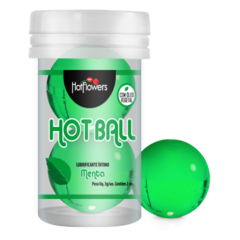 Лубрикант AROMATIC HOT BALL на масляной основе в виде двух шариков (аромат мяты)
