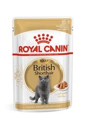 Влажный корм Royal Canin British Shorthair для взрослых кошек породы Британская короткошерстная, в соусе, 85 г