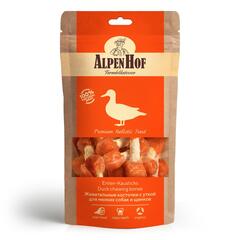 Лакомство Alpen Hof для мелких собак и щенков, жевательные косточки с уткой, 50 г