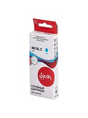 Струйный картридж Sakura 2044C001 (481XL Cyan) для Canon PIXMA TS6140, TR8540, TS8140, TS9140, водорастворимый тип чернил, голубой, 12 мл., 820 к.