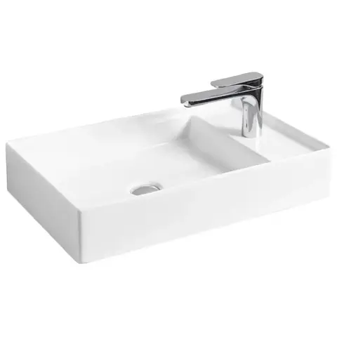 SCL003 05 00 Artceram SCALINO Раковина накладная 38х60 см, с 1 отв под смеситель, без слив перелива, цвет белый матовый (СНЯТО С ПР-ВА)