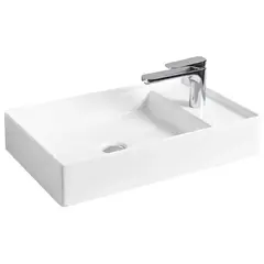 SCL003 05 00 Artceram SCALINO Раковина накладная 38х60 см, с 1 отв под смеситель, без слив перелива, цвет белый матовый (СНЯТО С ПР-ВА) фото