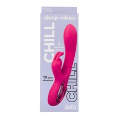 Малиновый вибратор-кролик Chill - 21 см. - 