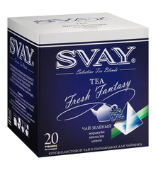 Чай Svay Fresh Fantasy (Яркие фантазии) зеленый в пирамидках для чайников (20 пирамидок по 4 гр.)
