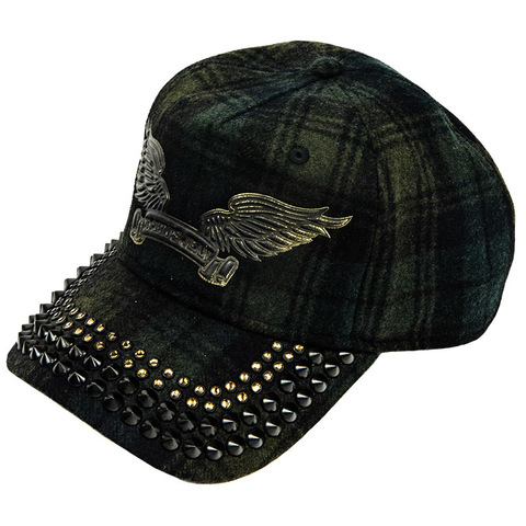 Бейсболка GREEN CAP WITH SPIKES Robin&#39;s Jean