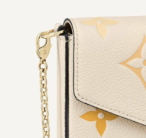 Клатч Louis Vuitton Felicie кремовый/золотой