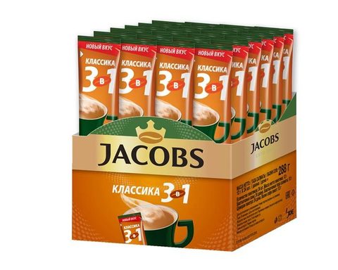 Кофе растворимый Jacobs 3 в 1 Классика, 24 стика