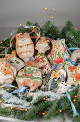 Керамическая елочная игрушка с Байкала серии 