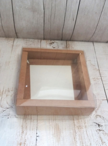 Коробка с прозрачной крышкой 10,5х10,5х3,5 см