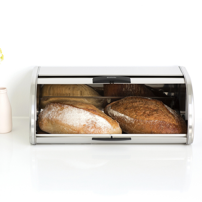 Хлебница Brabantia Touch Bin® - Matt Steel (матовая сталь), арт. 397066 - фото 1